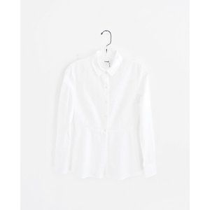 Samuji White Cotty Long Sleeve BD Top 34 2 NWT